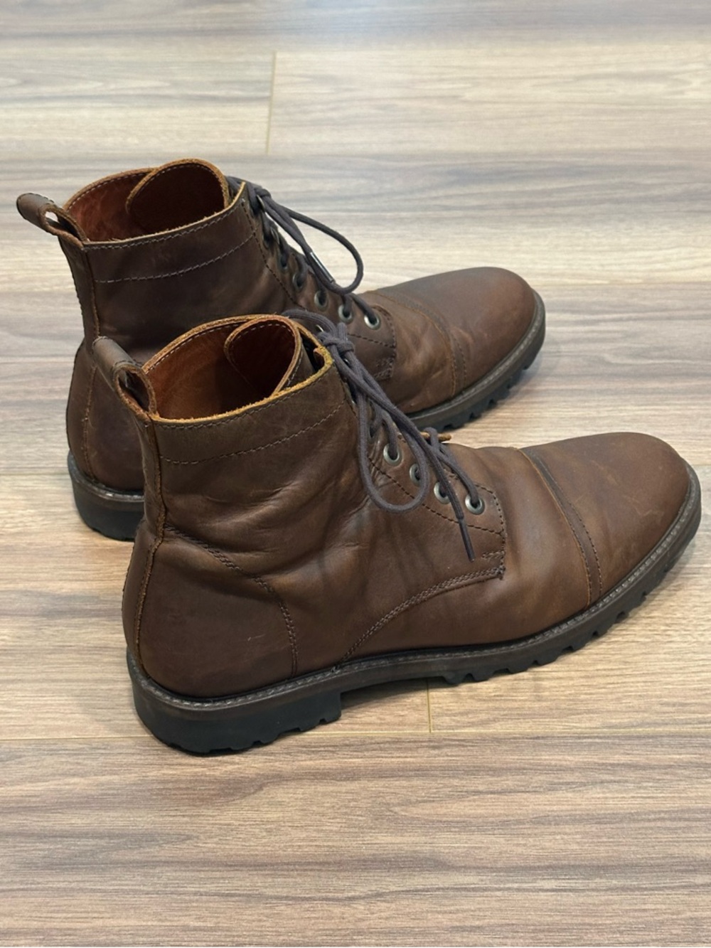 Portland Leather Goods Patina Breaker Boots in Canyon Brown Size Mens 12 - Picture 4 of 11